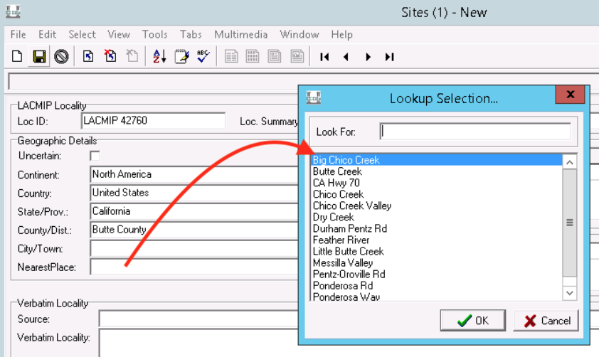 entering new geographic data